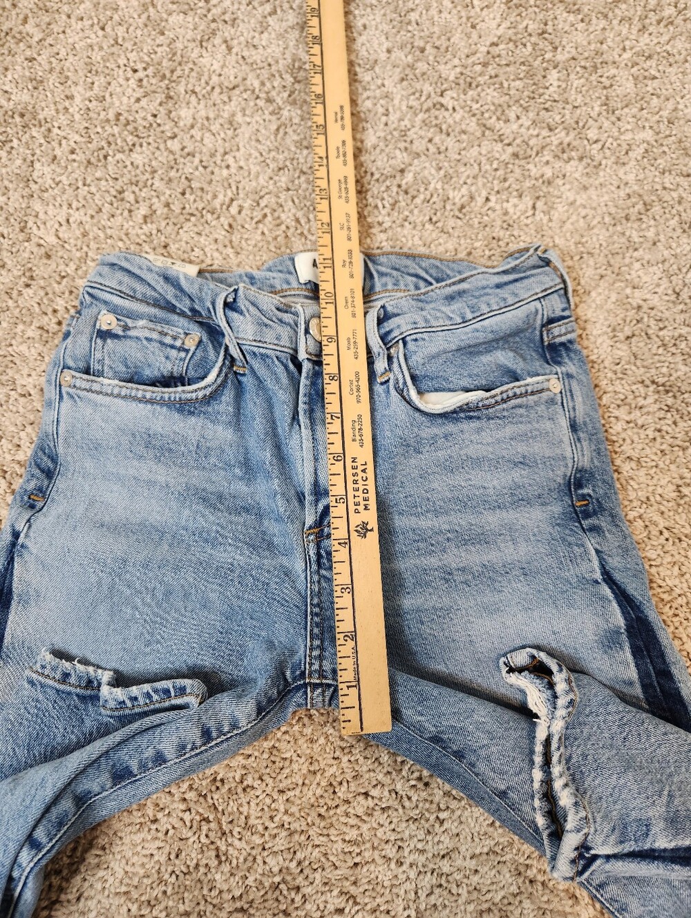 AGOLDE Swerve Toni Mid Rise Jeans Women Size 25 Straight Side Stripe - Picture 7 of 10
